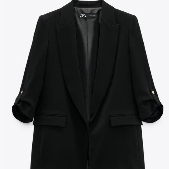 Zara | Open Blazer with roll up sleeves - Picture 3 of 12